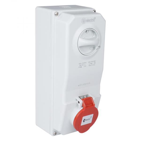 CEE Interlocked Steckdose 5P 16A 6h IP44